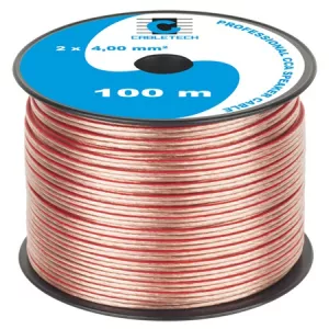 Cablu bifilar panglica transparent (tip siliconic) pentru boxe 2 x 4 rola 100ml KAB0361 BBB