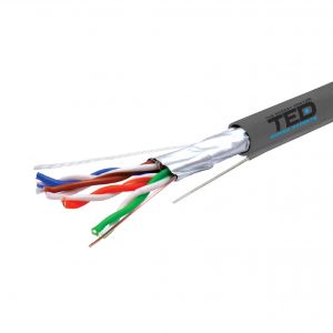 Cablu FTP cat.5e CU 0.5  Sufa PVC, rola 305m, TED
