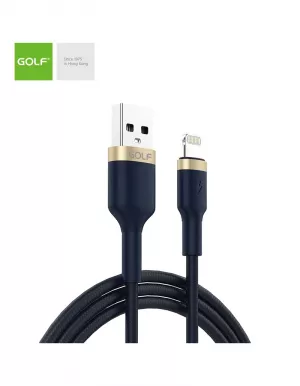 Cablu Incarcare USB iPhone Data Sync Metal, Culoare Albastru, Incarca cu 3A, Golf 71I