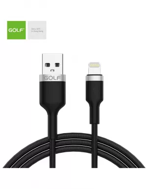 Cablu Incarcare USB iPhone Data Sync Metal, Culoare Negru, Incarca cu 3A, Golf 71I