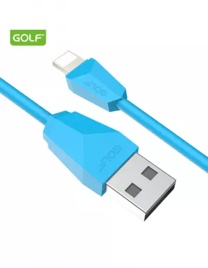 Cablu Incarcare USB iPhone Diamond Sync, Culoare Albastru, Incarca cu 2A, Golf 27I
