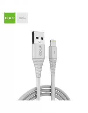 Cablu Incarcare USB iPhone Flying Fish Fast, Culoare Alb, Incarca cu 3A, Golf 64I
