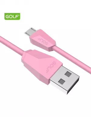 Cablu Incarcare microUSB Diamond Sync, Culoare Roz, Incarca cu 2A, Golf 27M