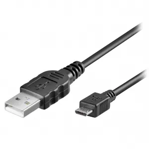 Cablu Incarcare microUSB cu Lungimea de 1m, Culoare Negru