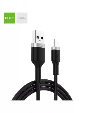 Cablu Incarcare USB TIP-C Data Sync Metal, Culoare Negru, Incarca cu 3A, Golf 71T