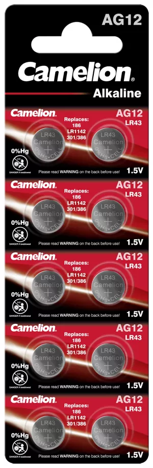 Baterii Ceas SR1142SW AG12 LR43 G12 1.5V 105mAh Camelion Blister 10