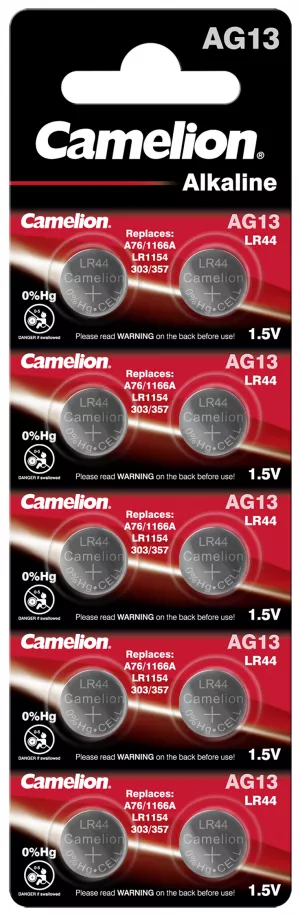 Baterii Ceas SR44SW AG13 LR44 G13 A76 1.5V 140mAh Camelion Blister 10