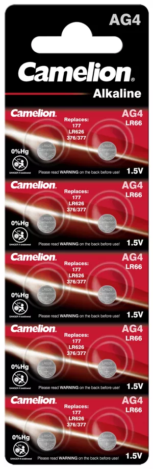 Baterii Ceas SR626SW AG4 LR626 G4 1.5V 50mAh Camelion Blister 10
