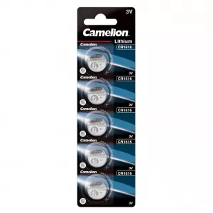 Baterie Litiu 3V CR1616 50mAh, Dimensiuni 16 x 1.6 mm Camelion Blister 5