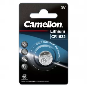Baterie Litiu 3V CR1632 120mAh, Dimensiuni 16 x 3.2 mm Camelion Blister 5
