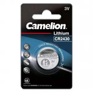 Baterie Litiu 3V CR2430 270mAh, Dimensiuni 24 x 30 mm Camelion Blister 1