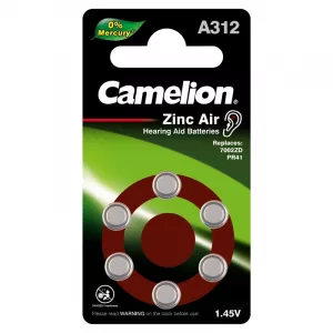 Baterii Aparat Auditiv 312A 150mAh 1.4V Camelion Blister 6