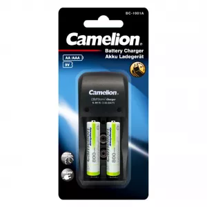 Incarcator Baterii Reincarcabile, Include 2x AAA LR3 800mAh, Incarcare Individuala in 12h, Camelion BC-1001A