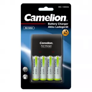 Incarcator Baterii Reincarcabile, Include 4x AA LR6 2300mAh, Incarcare in 8h, Camelion BC-1002A