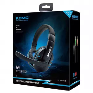 Casti Audio - Casca cu microfon pe brat , conectare jack 2x 3,5mm Komc K4 TED301448, globstar.ro