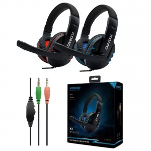 Casca cu microfon pe brat , conectare jack 2x 3,5mm Komc K4 TED301448