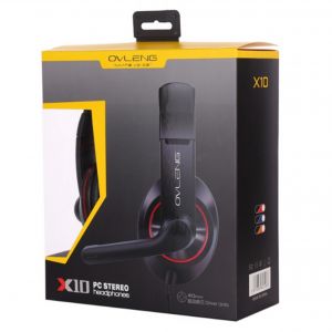 Casti Audio - Casca cu microfon pe brat, conectare jack 2x 3,5mm Ovleng X10 Gaming TED288213 / TED647066 - PM1, globstar.ro