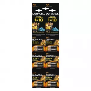 Baterii Alcaline AA LR6 1.5V DuraCell Blister 20