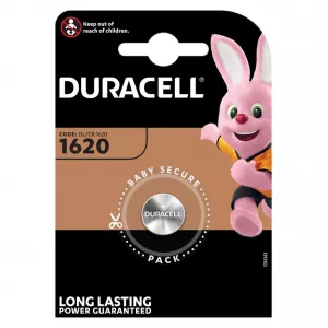 Baterie Litiu 3V CR1620 75mAh, Dimensiuni 16 x 20 mm DuraCell Blister 1