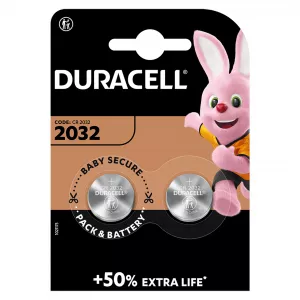 Baterie Litiu 3V CR2032 265mAh, Dimensiuni 20 x 3.2 mm DuraCell Blister 2
