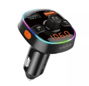Modulator FM cu Bluetooth 5.0 si 2x Iesiri USB-A: 1x USB-A 2.4A 1x USB-A 3A si Functie de Raspuns la Apel, E-Boda BT-100