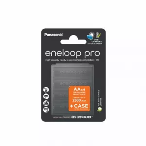 Eneloop Acumulatori Ni-Mh 1.2V AA R6 2500mAh Preincarcati PRO Blister 4 cu Carcasa