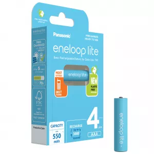 Eneloop Acumulatori Ni-Mh 1.2V AAA R3 550mAh Preincarcati Lite Blister 4