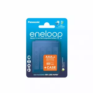 Eneloop Acumulatori Ni-Mh 1.2V AAA R3 800mAh Preincarcati 2100 Cicluri Blister 4 cu Carcasa