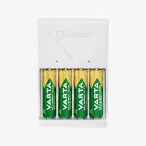 Incarcatoare - Incarcator Baterii Reincarcabile, Include 4x AA LR6 2100mAh, PLUG CHARGER cu Incarcare in 4.5h, Varta 57657 101 451, globstar.ro