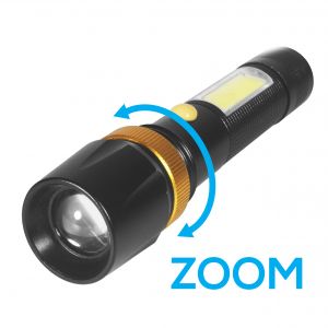 Lanterna cu acumulator  ZOOM si magnet, include 1 x 18650, TL-8096 TED