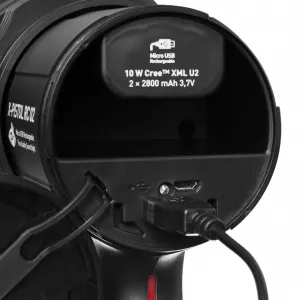 Lanterna cu acumulator 10W 700lm, include  2 x 18650 2800mAh, X-Pistol MacTronic