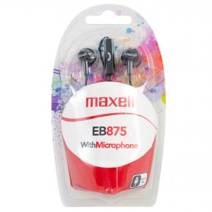 Casti Audio - Maxell casca digital stereo Ear Buds EB-875  Microfon Black 304018, globstar.ro