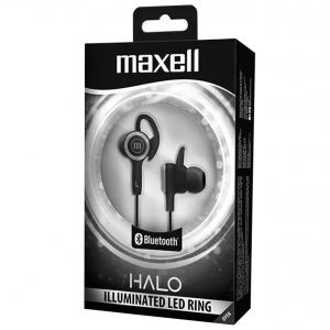 Casti Audio - Maxell casca digital stereo Halo illuminated Bluetooth  Microfon black EB-BT 348178 - PM1, globstar.ro