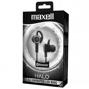 Casti Audio - Maxell casca digital stereo Halo illuminated Bluetooth  Microfon black EB-BT 348178 - PM1, globstar.ro