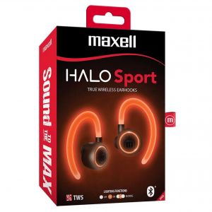 Casti Audio - Maxell casca digital stereo Halo SPORT illuminated Bluetooth  Microfon black 348484, globstar.ro
