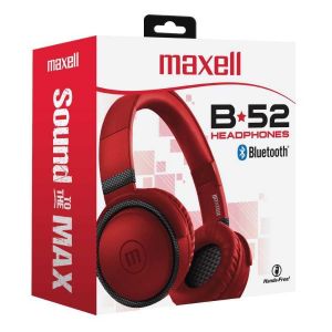 Casti Audio - Maxell casca digital stereo wireless B*52 Full SIZE Bluetooth  Microfon red 348371, globstar.ro