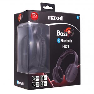 Casti Audio - Maxell casca digital stereo wireless Bass 13 HD1 Bluetooth  Microfon black 304024, globstar.ro