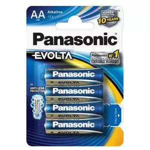 Baterii Alcaline AA LR6 1.5V Panasonic Evolta Blister 4