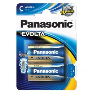 Baterii Alcaline C R14 1.5V Panasonic Evolta Blister 2