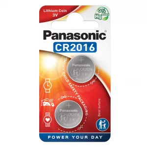 Baterie Litiu 3V CR2016 90mAh, Dimensiuni 20 x 1.6 mm Panasonic Blister 2