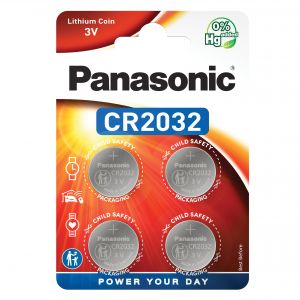 Baterie Litiu 3V CR2032 220mAh, Dimensiuni 20 x 3.2 mm Panasonic Blister 4