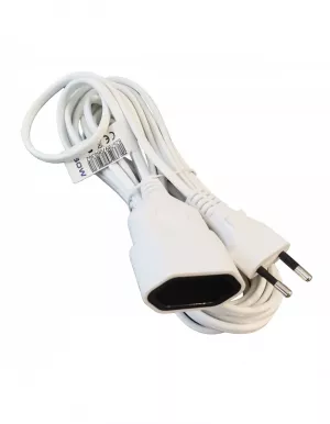 Prelungitoare Tensiune - Prelungitor 2 metri cu 1 Nechuko, Cablu 2x 0.75mm, Culoare Alb, Putere 550W 10A, TED Electric TED004154, globstar.ro