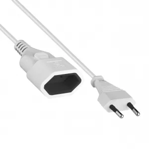 Prelungitor 5 metri cu 1 Nechuko, Cablu 2x 0.75mm, Culoare Alb, Putere 550W 3A, TED Electric TED004161