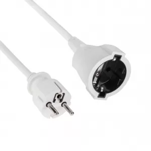 Prelungitor 5 metri cu 1 Schuko, Cablu 3x 1mm, Culoare Alb, Putere 3500W 10A, TED Electric TED004178
