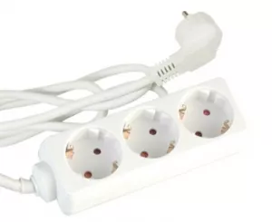 Prelungitor 1.5 metri cu 3 Schuko, Cablu 3x 1.5mm, Culoare Alb, Putere 3500W 16A, Arcas 927 01003