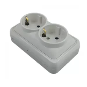 Priza dubla PT schuko Mini SPN1102A