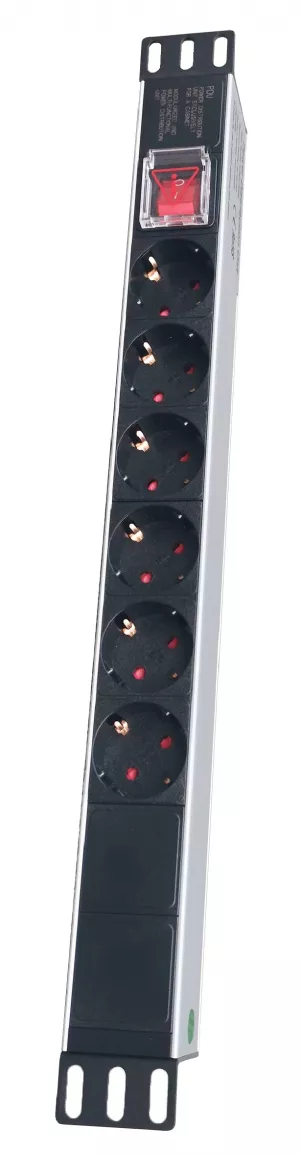 Rack bara alimentare (PDU) 19" 8 prize schuko, alimentare schuko 16A Ted Electric