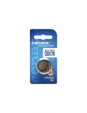 Baterie Litiu 3V CR2477N 950mAh cu Guler, Dimensiuni 24.5 x 7.7 mm Renata Bulk