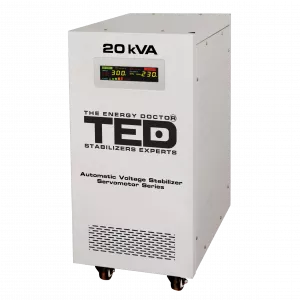 Stabilizator tensiune monofazat cu ServoMotor 16KW si sinusoidala pura + ecran LCD cu valorile tensiunii, TED Electric TED001955