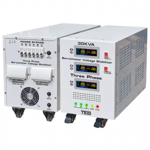 Trifazate - Stabilizator trifazat 225V-450V 24KW cu ServoMotor si sinusoidala pura + ecran LCD cu valorile tensiunii, TED Electric TED000156, globstar.ro
